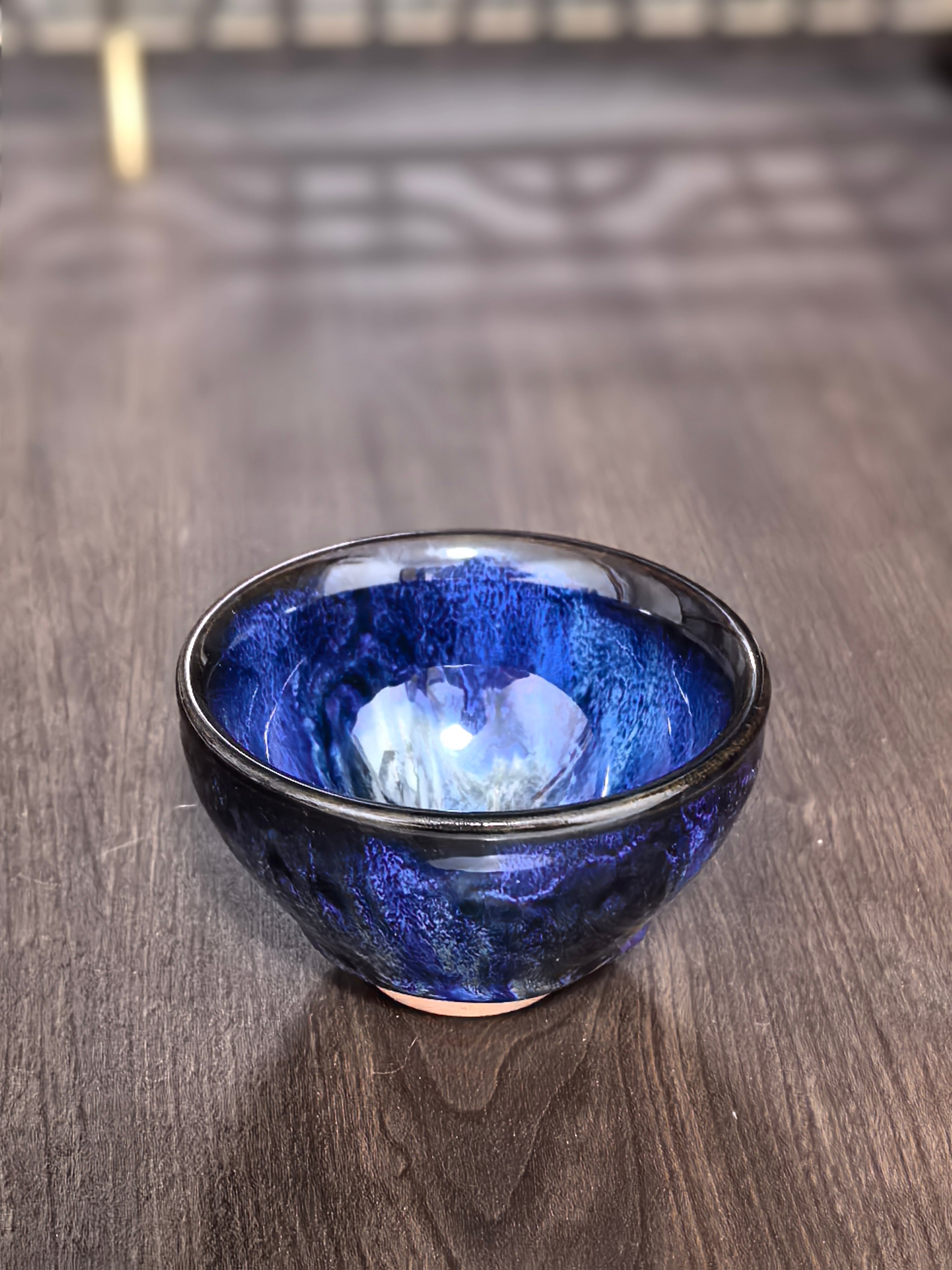 Deep Ocean Jian Ware Bowl – Captivating Blue Glaze